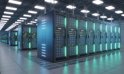 Data Center Servers Technology Network Infrastructure HighTech Digital World Modern Techn