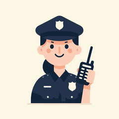 Police Officer Vector Logo Design
