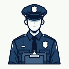 Police Officer Vector Logo Design