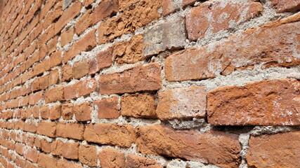 Brick wall background close up