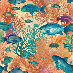 Flat Composition Kaleidoscope Aquarium in Film Photography
