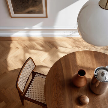 kitchen table minimilistic dinng one chaie interior