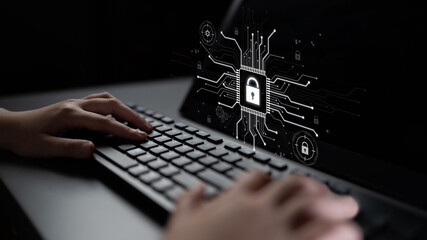 Cyber security system protecting digital infrastructure. Cyber security ensures data safety,...