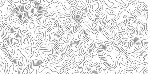 Modern design with White topographic wavy pattern design. Layers of dynamic motion creating depth and artistic intrigue. Topographic Map with Rich Topography and Complex Topological Features. 