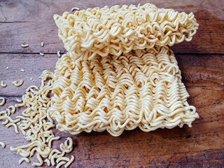 Instan noodle on the table 