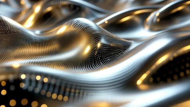 Abstract metallic wavy pattern
