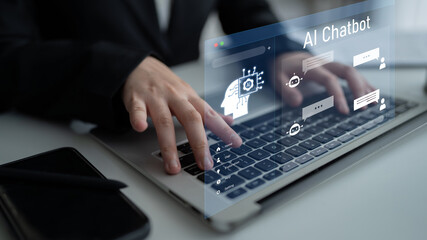 AI chatbot interface facilitates communication, chatbot, and AI interaction for automated user...