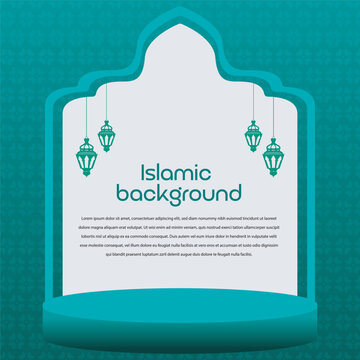 Islamic background theme, floral pattern texture