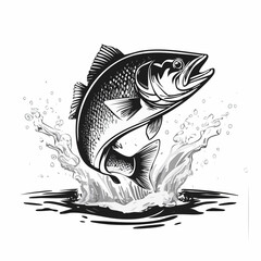 Big Scary Monster Image Vector Illustration Isolated on white Background.