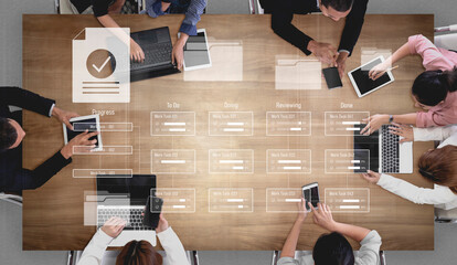 Task management workflow dashboard visualizing to-do lists, ongoing tasks, review status, and...