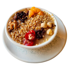 Turkish Ashura dessert in a bowl