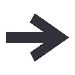  right arrow vector icon on white background