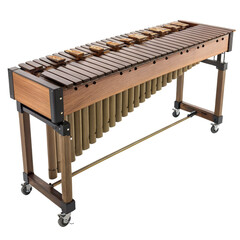 Marimba Musical Instrument, Isolated on Transparent Background, Wooden Stand, 37 Bars, Marimba, Percussion, Musical Instrument