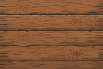 Seamless rustic wooden plank texture background, natural wood grain pattern, weathered lumber surface, cartoon vector illustration, timber board design for wall, floor, or furniture decor