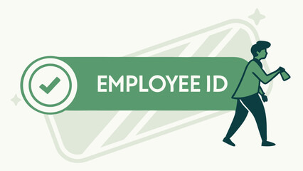 Fototapeta premium Employee ID Verification with Person.