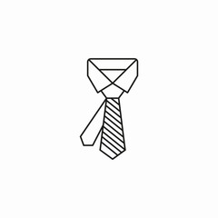 business shirt tie icon sign vector