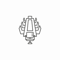 empty conference table icon sign vector