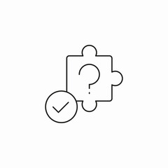 puzzle question solution icon sign vector