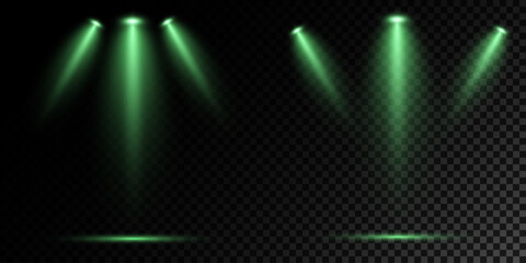 Obraz premium Realistic White Spotlight Beam on Transparent Background