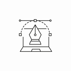 vector graphics laptop icon sign vector