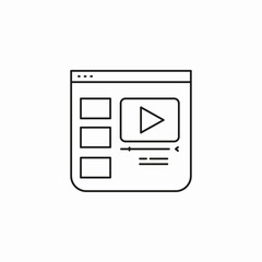 video player interface icon sign vector