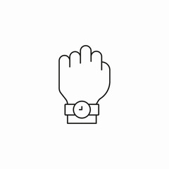 wrist watch hand icon sign vector