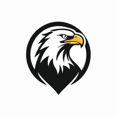 Eagle logo designs simple elegant Vector Image