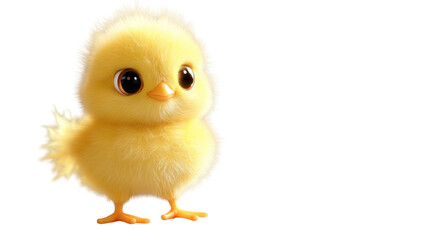 Obraz premium baby chicken on white background