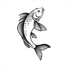 basa fish vector art illustration