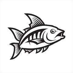 Obraz premium basa fish vector art illustration