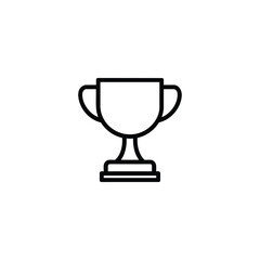Classic trophy cup with handles icon