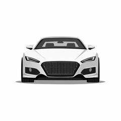 Naklejka premium Stylish Front Presentation Sport Car image vector isolated on white background.