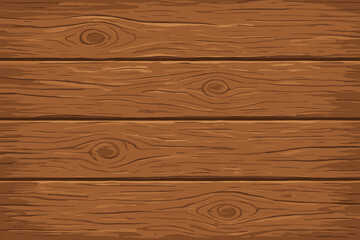 Seamless rustic wooden plank texture background with natural wood grain, knots, and weathered vintage look. Vector cartoon illustration for flooring, wall panel, tabletop, or decorative surface design