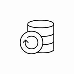 database backup restore icon sign vector