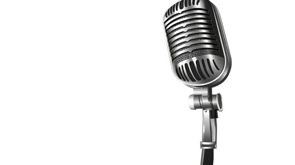 Fototapeta premium microphone isolated on white background