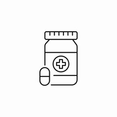 medicine bottle pill icon sign vector