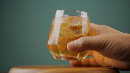 Alcoholic beverages mixed with soda, social drinking and socializing