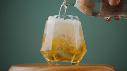 Alcoholic beverages mixed with soda, social drinking and socializing