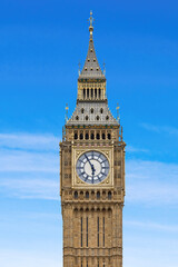 The clock tower with the Big Ben, the Great Bell of the Great Clock of Westminster at the north end...
