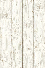 Naklejka premium Distressed white wooden plank wall texture, rustic grunge background for vintage designs. Faded painted wood board panels, aged timber surface pattern, worn farmhouse style.