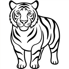 
Coloured tiger vector design
