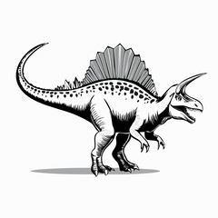 Naklejka premium Spinosaurus vector image. Spinosaurus dinosaur on white background Vector Image.