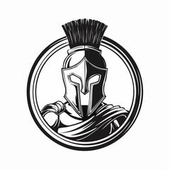 Spartan Soldier Warrior Image Vector. Strong Warrior Spartan Soldier Shield Stock Vector.