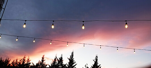 power cable electric current, illuminated area