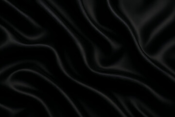 Fototapeta premium Black Silk Fabric Background – Luxurious Dark Satin Texture for Elegant Designs