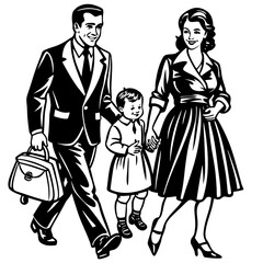 vector illustration of a young couple