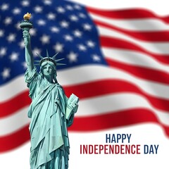 Obraz premium Independence Day USA Post Design 