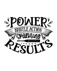 Power Bristle Action Sparkling Results- Electric Toothbrushes T‑shirt Design Modern Oral Care Concept for Wellness Campaigns