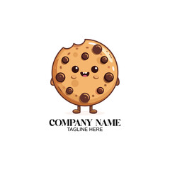 Sweet Cookie Character: A charming, cheerful, and slightly-bitten chocolate chip cookie character. This delightful design exudes a sense of joy and invites a touch of sweetness to any project.