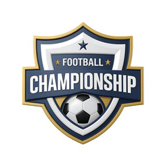 Stylish Football Championship Badge Design